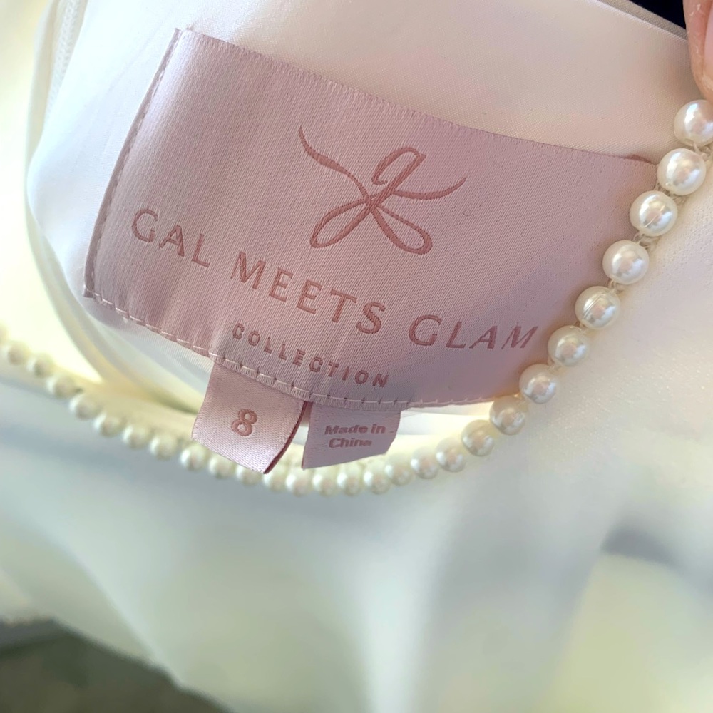 Gal Meets Glam cream dress size 8